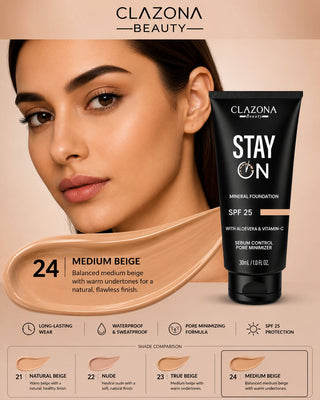 Stay On Mineral Foundation Clazona Beauty